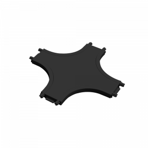 ACOPLE CRUZ PARA RIEL MAGNÉTICO 25MM RA-05 NEGRO